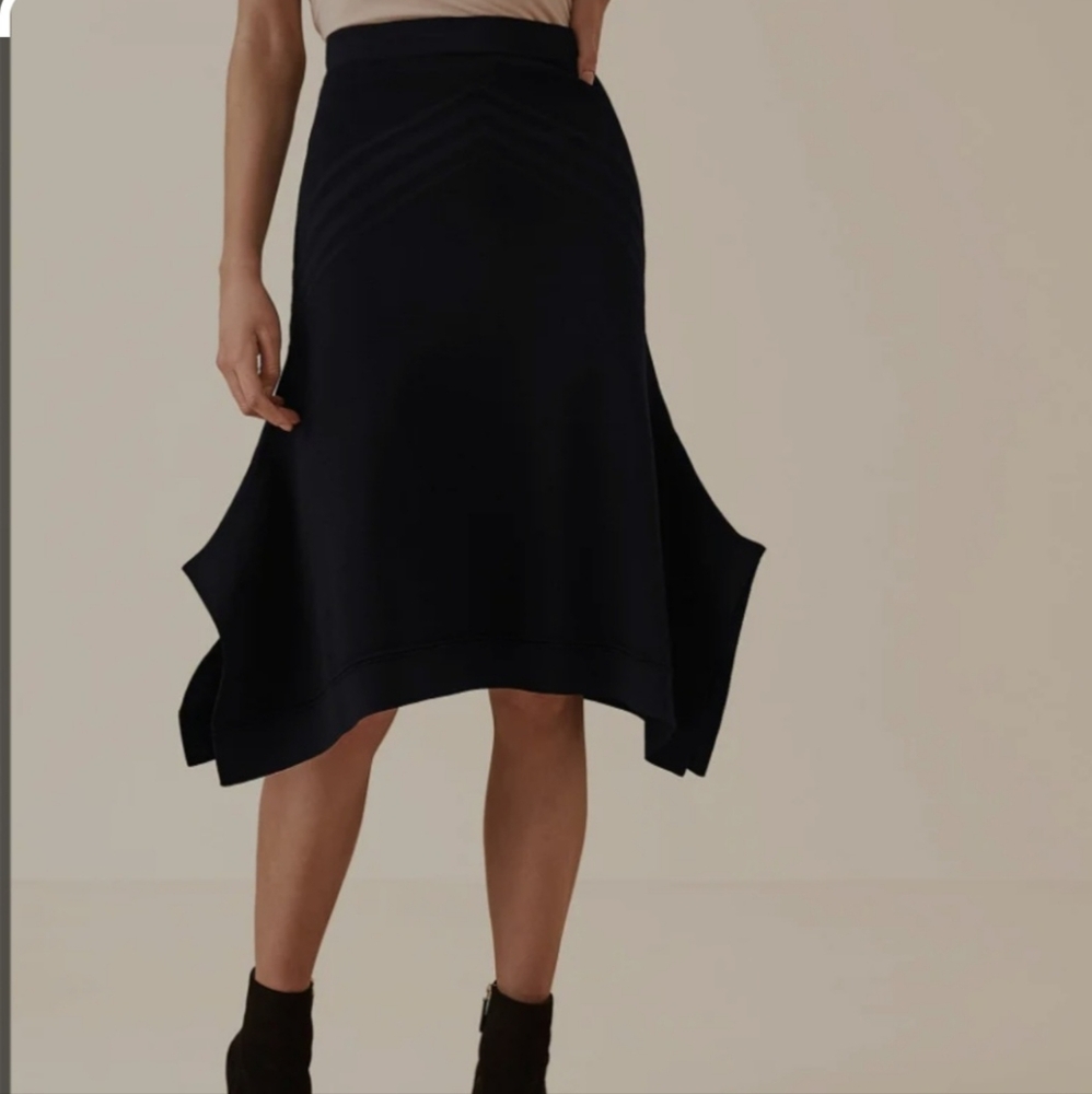 REISS Gabriella Knitted Midi Skirt, Color Dark Navy, Size M